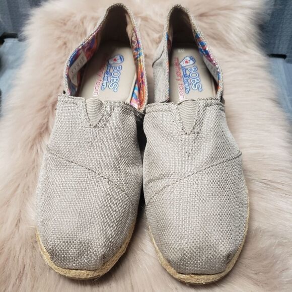 Bobs Skechers Women's Canvas Wedges Flats l - Picture 2 of 7